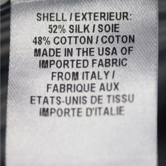 Milly Fluted Striped Silk & Cotton Blouse Bell Sleeve Keyhole Open Back Tie - Picture 4 of 12